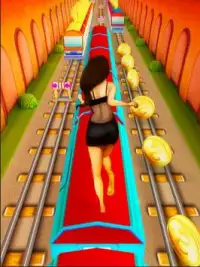 Girl Subway Rail Run Screen Shot 1