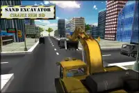 Sand Excavator Crane Sim 3D Screen Shot 0