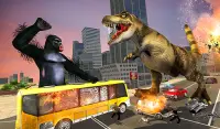 Monster Dino Vs King Kong-City Rampage Simulator Screen Shot 9