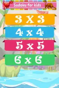 Jogo de Sudoku de dinossauro para crianças 3-8 ano Screen Shot 1
