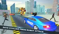 US Police Car Robot Wild Horse Transformation Game Screen Shot 4