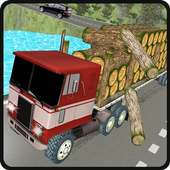Off-Road Cargo Truck Wood Transport Driver