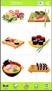 Color By Number: Sushi Pixel Art Screen Shot 4