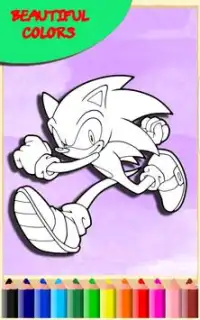 How to color Sonic the Hedgehog (coloring pages) Screen Shot 1