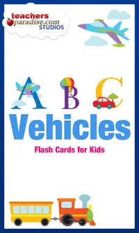 Kids ABCs Vehicles Flash Cards Screen Shot 0