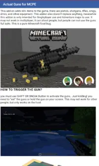 Actual Guns Mod for Minecraft PE Screen Shot 2