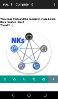 NKs Rock Paper Scissor Game Screen Shot 0
