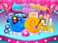 DIY Makeup Slime - Blue & Yellow Makeup Screen Shot 0