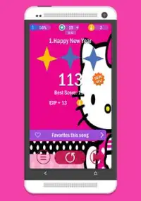 Pink Hello Kitty Piano Tiles 2018 Screen Shot 1