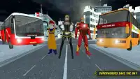 City Bus Driving: Superheroes Transport Simulator Screen Shot 1