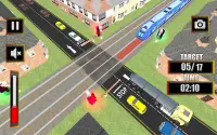 रेलरोड क्रॉसिंग उन्माद: मेगा ट्रेन पासिंग 3 डी Screen Shot 2