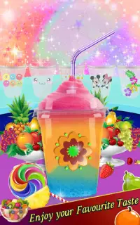 🍹 Rainbow Ice Slushy Maker: Diy Frozen Slush Game Screen Shot 2