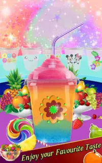 🍹 arc-en-Ice Slushy Maker: Frozen Diy Slush Jeu Screen Shot 2