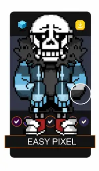 Sans Undertale Pixel Art Color By Number Screen Shot 2