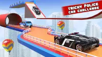 Police Car Stunts: Mega Ramp Free Car Racing Games Screen Shot 2
