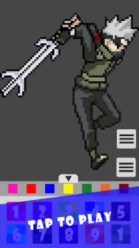 Pixel Art Kakashi Coloring Game Screen Shot 3