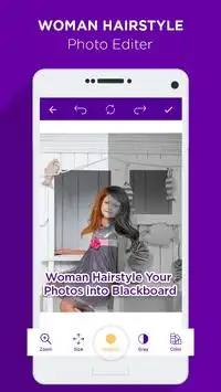 Woman Hairstyle Photo Editor Screen Shot 2
