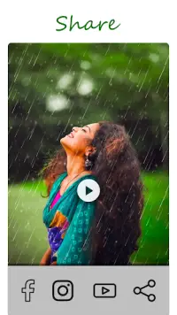 Rain Video Music -Photo Editor Screen Shot 2