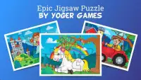 Epic Jigsaw Puzzle game for kids and toddlers 🦄 Screen Shot 0