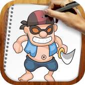 Drawing App Pirates Ships and Weapons