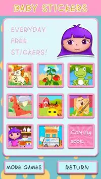 Dora baby stickers book games Screen Shot 1