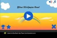 Blue Stickman Run! Screen Shot 1