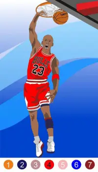 Coloring Basketball  - Color by number Screen Shot 4
