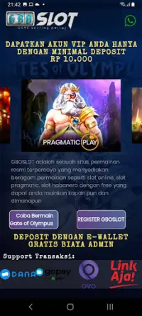 GBOSLOT : Slot Pragmatic Play Screen Shot 2
