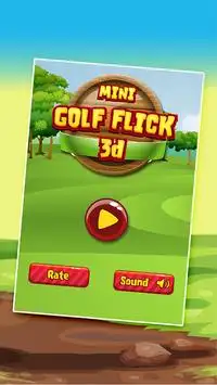 Mini Golf Flick 3D Free Screen Shot 1