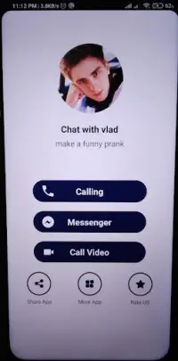 Vlad A4 Fake Video Call and chat Screen Shot 0