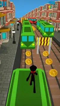 Stickman Subway Runner - City Surf Screen Shot 6