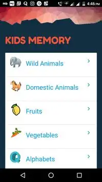 Kids Memory Game Screen Shot 0