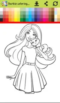 How to color princess barbi (painting games girls) Screen Shot 3