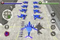 Policja Samolot Transport Gra -Przekształcać Robot Screen Shot 5