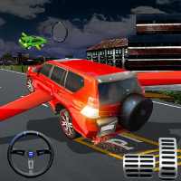Flying Car Game - Prado Car Paradahan Mga Laro 3D