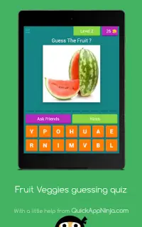 Adivinhando Quiz Frutas - Aprenda Frutas ou Legu Screen Shot 16