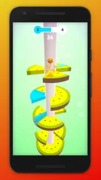Helix Ball Jump Fruit Crush Screen Shot 1