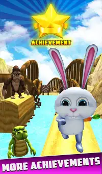 Rabbit Dash : jungle Christmas Subway runner game Screen Shot 10