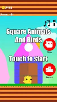 Square Animals And Birds Flying Game: Hyper Casual Screen Shot 0