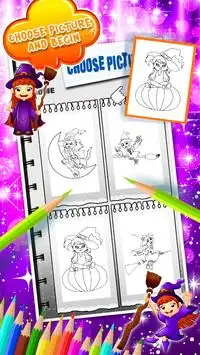Witch Coloring Book Screen Shot 2
