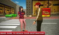 Pizza motorista carro entrega bicicleta 3D Screen Shot 1