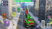 Heavy Excavator Robot Game: Helicopter Robot war Screen Shot 4
