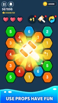 Merge Hexagon Pop - Match 3 Puzzle Game Screen Shot 1