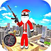 Santa Stickman City Hero - Mafia Crime Simulator