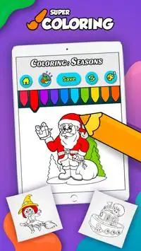 Super Coloring: Seasons Toddlers Screen Shot 0