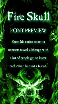 Fire Skull Font for FlipFont ,Cool Fonts Text Free Screen Shot 0