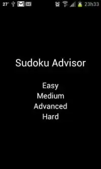 Sudoku Advisor Screen Shot 0