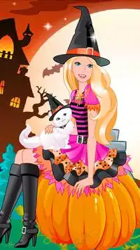 Dress Up Barbie Halloween Screen Shot 0