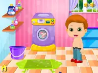 anak mencuci pakaian games Screen Shot 3