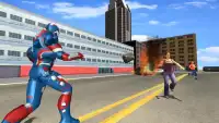 Vliegende superheld Captain Robot Crime Battle Screen Shot 3